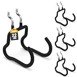 ELEAD 4-Piece Curved Pegboard Hooks, Peg Board Organizer Accessories for Hanging, Fit 1/4" Pegboard, Peg Board Tool Hangers for Garage Kitchen Workbench