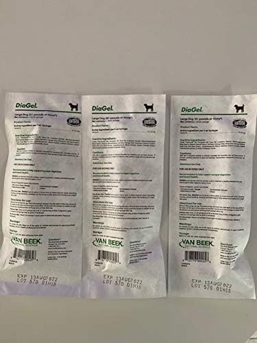 Van Beek Diagel Diarrhea Control Gel for Dogs (Large) 5 mL Syringe (3 Pack)