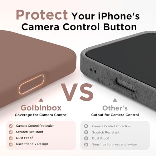 Image of GolbinBox Magnetic for iPhone 17 Case, Silicone Cover, Brown
