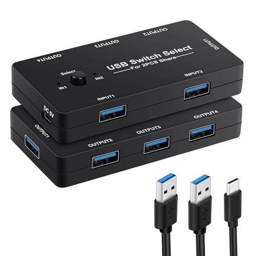 Commutateur KVM USB pour brancher une imprimante sur deux ordinateurs