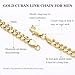 OLARCU 7mm 18K Real Gold Plated Cuban Link Chain for Men, Mens Stainless Steel Gold Chain Necklace Jewelry for Men (20 Inches)