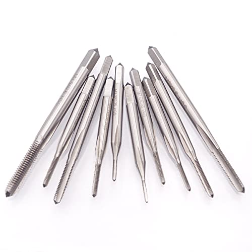 Wolfride 10Pcs Micro Tap Drill Bit Set Metric Thread Tap Drill Bits Set M1 M1.2 M1.4 M1.6 M1.7 M1.8 M2 M2.5 M3 M3.5 Mini Tapping Tool Tool