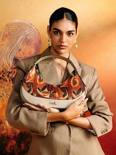 Image of ZOUK Women's Vanya Baguette | Crossbody Vegan Leather Sling Bag | Detachable Strap