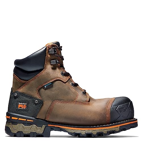 Timberland PRO Men's Boondock 6 Inch Composite Safety Toe Waterproof Industrial Work Boot, Brown, 8.52