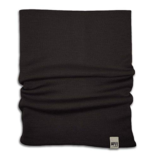 Minus33 Merino Wool Komin szyi średniej wagi - czarny - jeden rozmiar