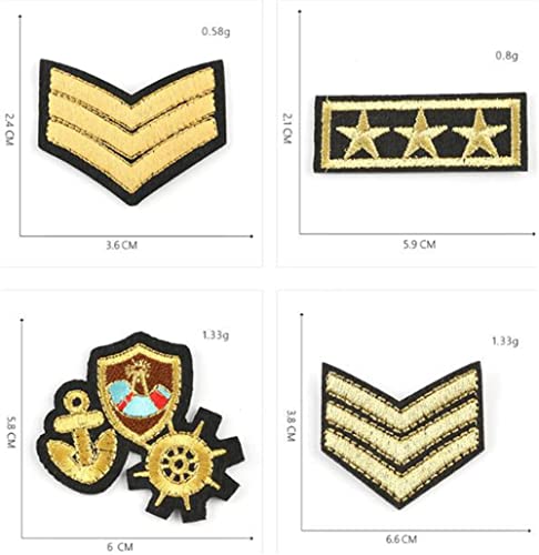 Ulricar Police Officer Shoulder Embroidered Patch Applique 20Pcs Iron On Patches Self-Adhesive Stickers Kit Sew For Clothing, Jackets, Backpacks Shoes, Caps Kids Adults, Black (Ulricar) #TOP3