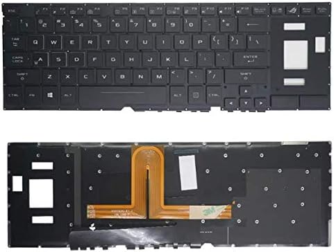 New US Black English Backlit Keyboard (Without palmrest) for Asus ROG Zephyrus S GX531 GX531GM GX531GM-DH74 GX531GS GX531GS-AH76 GX531GW GX531GW-AB76 GX531GX GX531GX-XB76 GX531GX-XB77