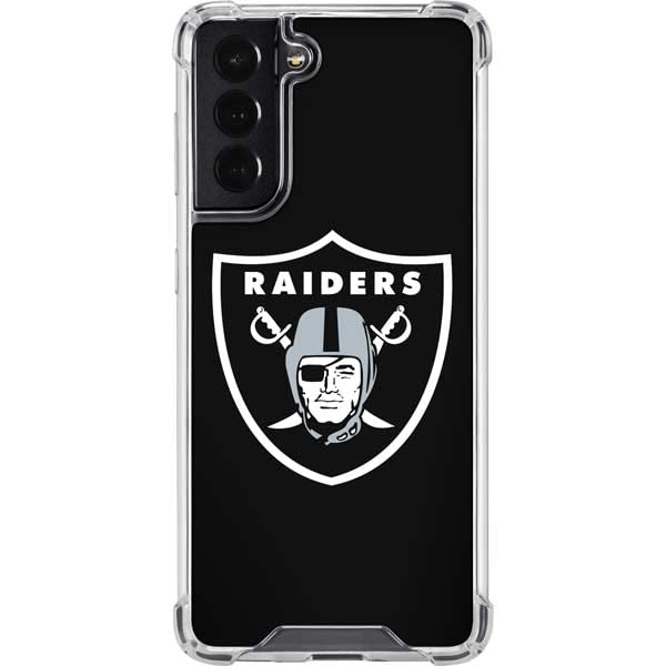 Skinit Clear Phone Case Compatible with Galaxy S22 - Officially Licensed NFL Las Vegas Raiders Large Logo Design