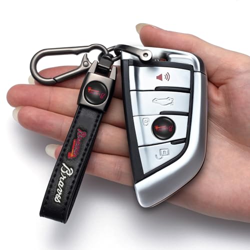 Image of Braves Car Keychain Keyring for Baseball Fans,Atlanta Braves Accessories Women /Men's Keychains for Vehicles,Leather Key Ring Lanyard Car Key Fob Holder,Key Fob Keyring Replacement
