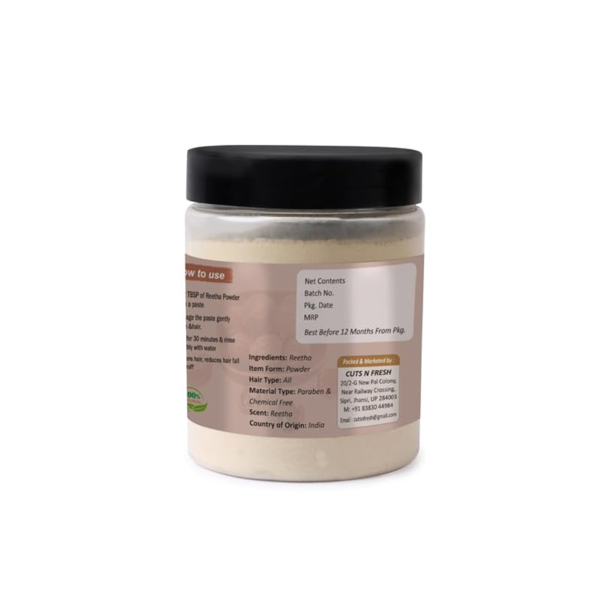 Pure Double Filtered Aritha Powder for Hair Care, 50g