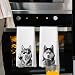 Mcehtle Funny Siberian Husky Kitchen Towels Set of 2, Funny Dog Kitchen Accessories, Coffee Station Wine Bar Decor, Dog Chef Gift Hand Towel, Dining Room Decorative Tea Towel Dish Towels 16x24 Inch