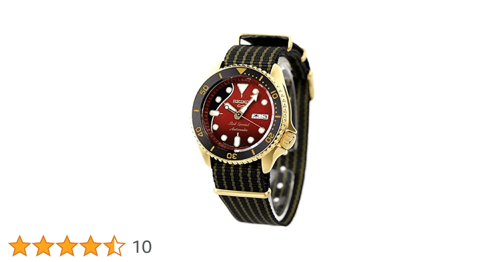 Amazon.co.jp: Seiko メンズ レッドダイヤル ブラックナイロン