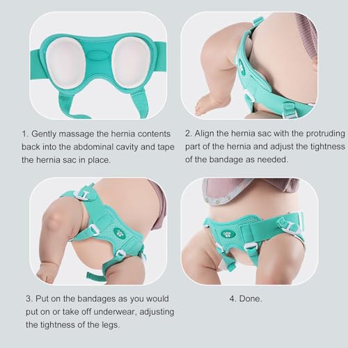 Faja Lumbar para Hernia para Bebé con Almohadillas de Compresión miniatura 6