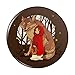 Little Red Riding Hood With Wolf In Woods Pinback Button Pin