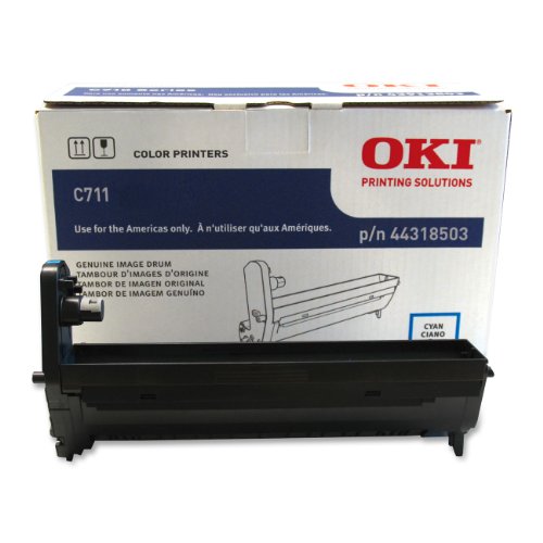 Oki Data 44318503 Image Drum for C711 Series Printers, 20000 Page Yield, Cyan