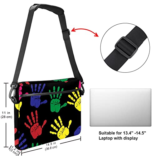 Maletín laptop de Halloween con araña multicolor para fundas de ordenador 13 y 14 pulgadas 5