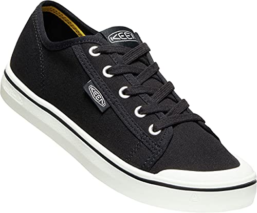 KEEN Women's Elsa 5 Casual Comfortable Sneaker, Black/Star White, 10