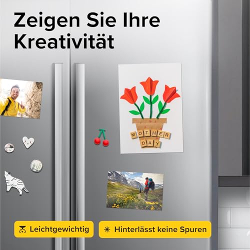 Magnetplättchen Selbstklebende (350 Stück) - Maximale Haftkraft mit Premium Kleber - Extra Starke Magnetstreifen I Dünne Magnetfolie selbstklebend