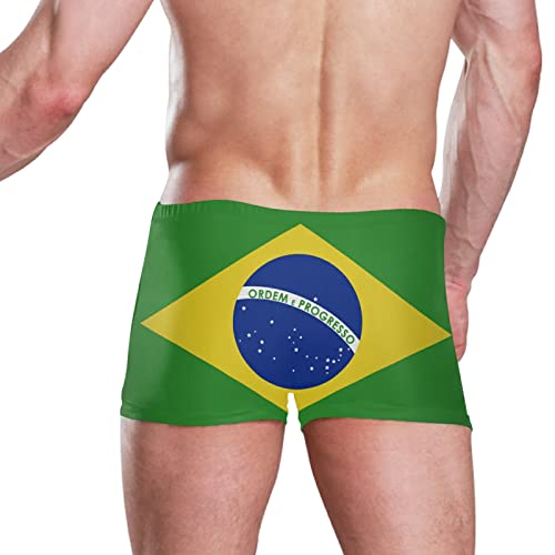 Mens Swimming Boxer Briefs American Flag Quick Dry Athletic Swimsuit4