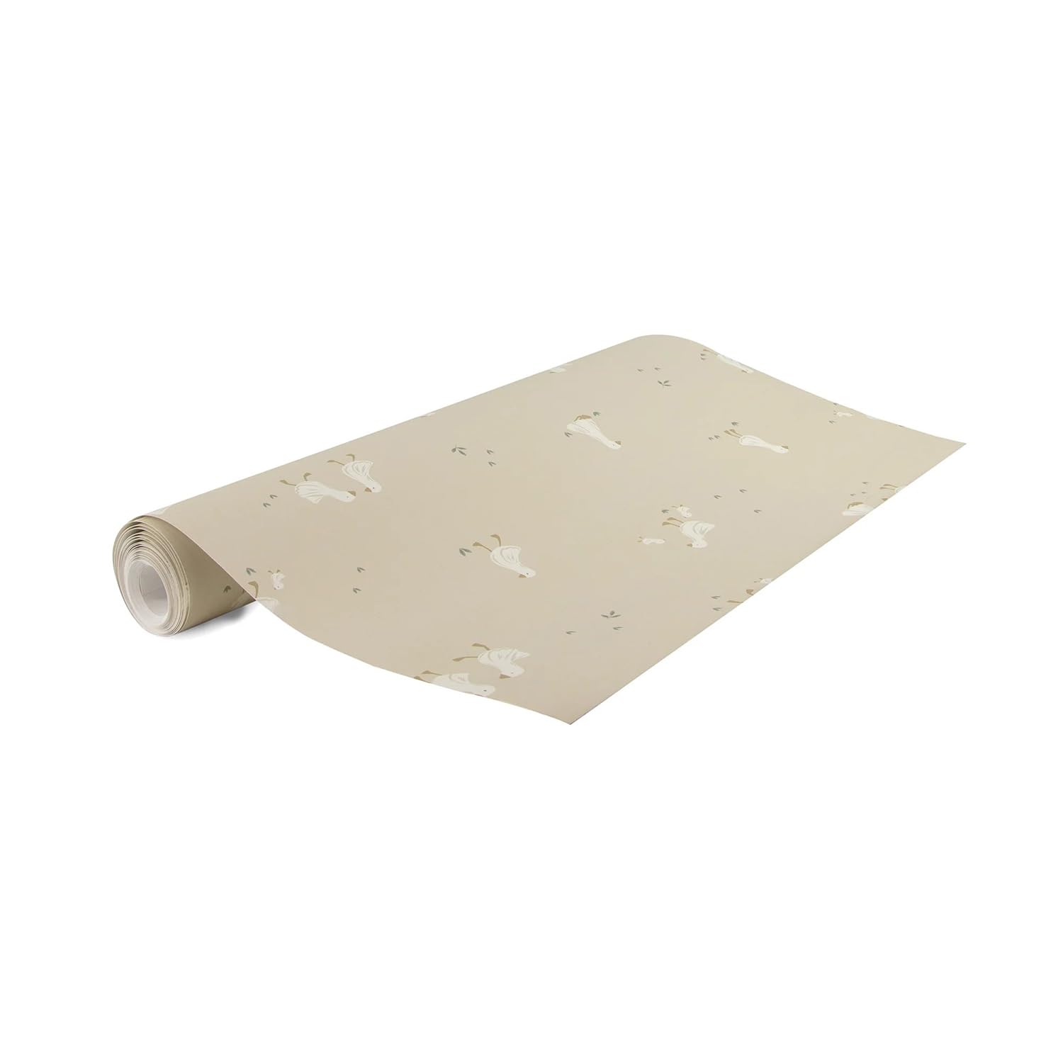 Little Dutch Tapete Vliestapete für Kinderzimmer Kleine Gans - Newborn Naturals beige 10 m x 0,53 m