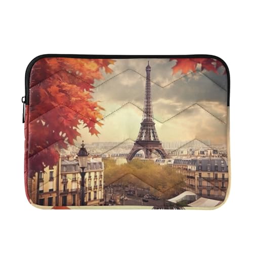 Funda para portátil 13-14 pulgadas Torre Eiffel impermeable y resistente a golpes
