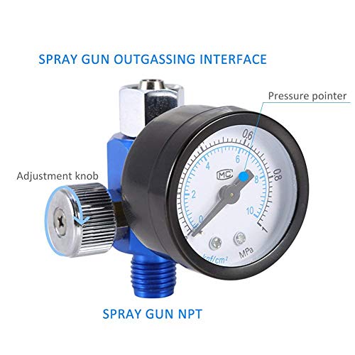 Spuitpistool luchtcompressor + luchtregelaar olie waterafscheider valfilter met tip accessoire spuitverf waterval voor spuitpistool - Image 4