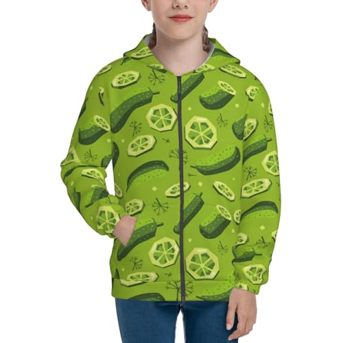 Pickles and Dill Kid Hoodies Boys Zip Up Sweatshirts Girls Pullover with Pocket3
