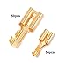 FOSHIO 100 Pack Golden Car Electrical Female Ring Terminals Wire Connectors Cable Non Insulated Terminals for Car Relays Industry Equipment