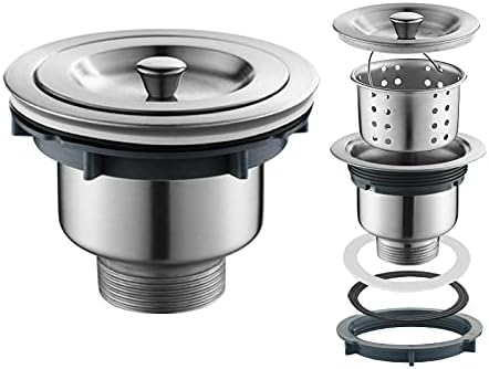 KYOTO Kitchen Sink Strainer Stainless Steel Heavy Duty SS 4" Inches Kitchen Sink Jali Bucket Type / Jali Drain Outlet /Drain Filter Jali & Basin Basket Filter Stopper Drainer