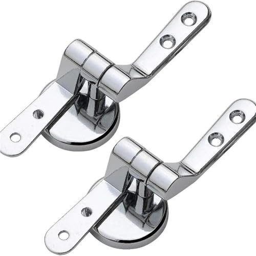 Bisagra de tapa inodoro aleación Zinc, bisagra asiento, conector montaje, accesorios, piezas repuesto, 2 uds