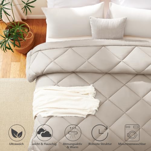 CozyLux Bettdecke 240x260 cm Leinen für 4 Jahreszeiten – Ansicht 4
