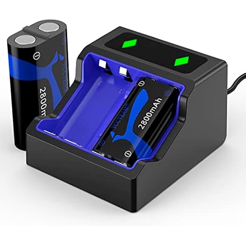 Battery Pack for Xbox One/Xbox Series X S Controller,YTEAM 2x2800mAh Xbox Controller Batteries,Rechargeable Battery Pack Charging Station for Xbox Series X S/Xbox One X S Elite Controller Cover