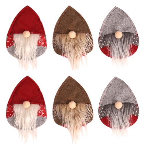 Noël Porte-Couverts pour Couteau et Fourchette : Décoration de Table de Fête 6PCS