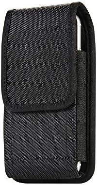 Rugged Nylon Belt Case Small Flip Phone Holster Pouch Holder with 2 Belt Loops Carabiner Clip for Jitterbug Flip, Alcatel Go Flip/My Flip/QuickFlip/One Touch Retro, LG B470 / Revere 3, LG Exalt Rugged Nylon Belt Case Small Flip Phone Holster Pouch Holder with 2 Belt Loops Carabiner Clip for Jitterbug Flip, Alcatel Go Flip/My Flip/QuickFlip/One Touch Retro, LG B470 / Revere 3, LG Exalt