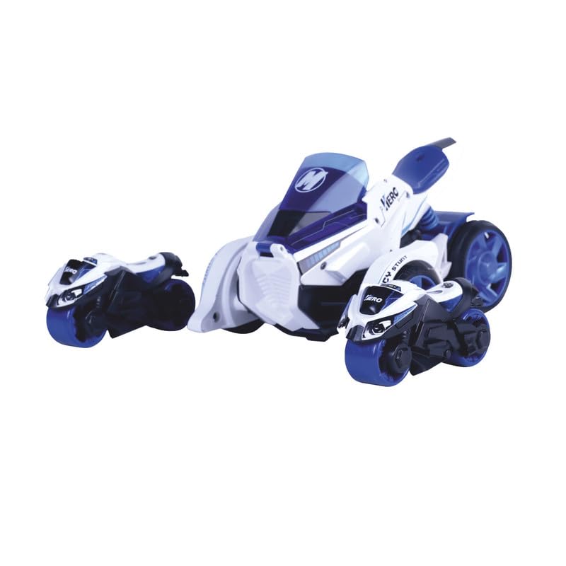 Image of Pull Back Motorcycle & Racing Car Toy - Two-in-One Ejection Chariot with Dynamic Music & Lighting Effects, High-Speed Action, Durable Design for Kids
