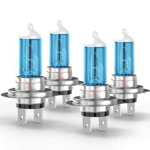 Image of Upgraded Halogen Headlight Bulbs Compatible for Ram ProMaster 1500 2500 3500 2014 2015 2016 2017 2018 2019 2020 2021 2022, H7 High Low Beam Lights, 6000K White, 300% Brightness, Plug n Play, 4 PCS