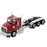Diecast Masters 1:50 Scale Western Star 49X SB Tridem Tractor - Opening Hood, Detroit Diesel Engine, Opening Doors with Cab Interior - Cab | Transport Series | Viper Red Model 71085