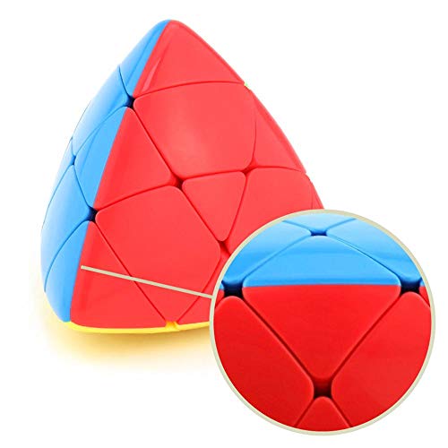 Image of HAWKISTER Kid Moyu Mfjs Meilong Mastermorphix Cube 3X3X3 Stickerless Pyramid Speed Cube Puzzle, Age 6 Years+