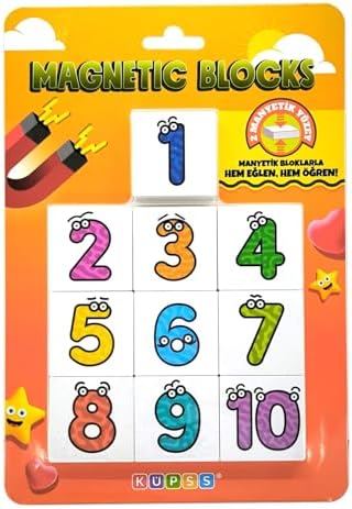 Manyetik Sayı Blokları - Number Blocks - Eğitici Oyuncak Mıknatıslı Blok Sayılar - Çift taraflı - Görsel 2