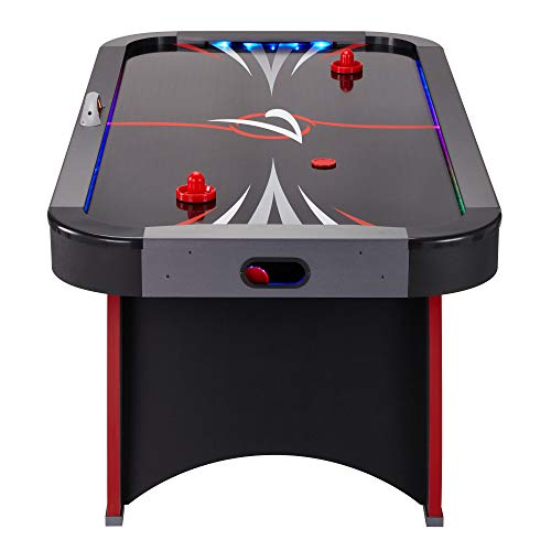 Fat Cat by GLD PRODUCTS Volt 7’ LED Illuminated Air Hockey Table with Dual Motor Action for Faster Play, Automatic Scoring and Integrated Light System That Takes Game Play to The Next Level