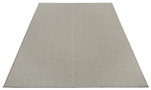 Hanse Home Pure In- & Outdoor Teppich Wetterfest – Modernes Muster, Wasserfest robuster Aussenteppich Flachgewebe für Garten, Balkon, Terrasse, Wohnzimmer –Beige, 76x150cm