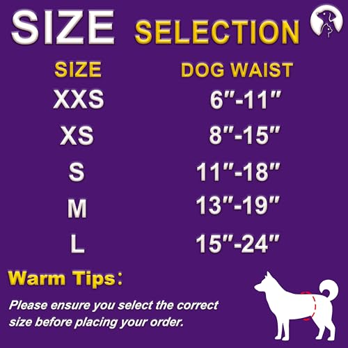 BrandonSuper Dog Diapers Female 50CT,XXS,Ultra Absorbent Disposable Girl Doggy Diapers,Leak-Proof 360°Waist Dog Diapers - Thumbnail 3