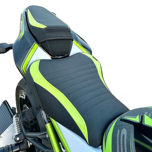 Sillín delantero de cuero Z900 verde claro con acabado premium 2