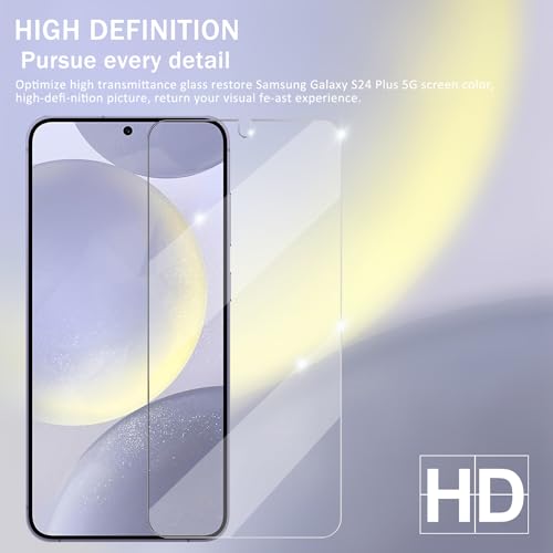 YEYEBF Galaxy S24 Plus Screen Protector + Camera Lens Protector, [2 +2 Pack] [Ultrasonic Fingerprint Unlock] Full Coverage Tempered Glass Screen Protector For Samsung Galaxy S24 Plus by YEYEBF - Used condition - Image 6