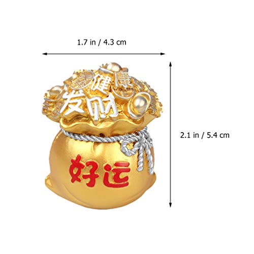 Amosfun - 3 peças de bonecos em miniatura de vaca sorridente 2021 ano zodíaco chinês decoração de in