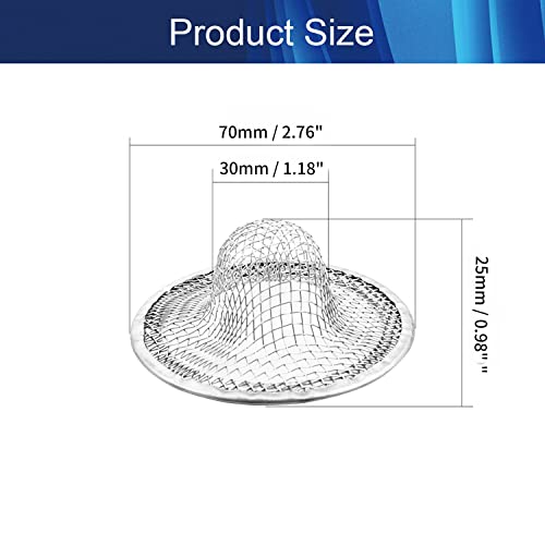 Colador de acero inoxidable para fregadero 2.76 pulg diámetro miniatura 2