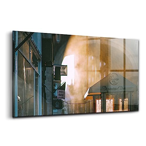 Image en verre coloré lever du soleil 120x60cm pour décoration intérieure innovante Wallfluent