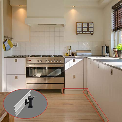 4-Pack Adjustable Height Cabinet Cupboard Furniture Leg Foot, Hardware Casters Glides Height Cabinet Leveling For Kitchen Bathroom, Cabinet Leveling Legs, #TOP4