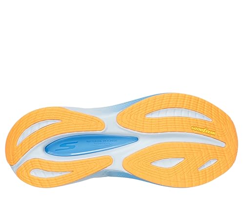 SKECHERS Women's Max Cushioning Propulsion Sneaker, White/Orange, 11