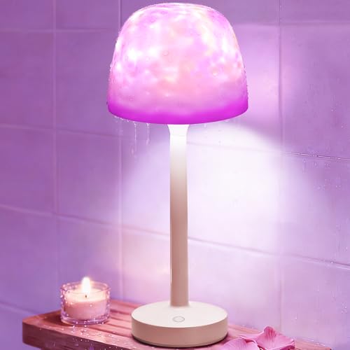 Fashion 2-in-1 Shower Lamp, Shower Lamp Waterproof with 16-Color Romantic Wave Projection,...